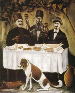 Spree In The Grape Arbor — Niko Pirosmani