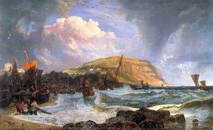 Hastings Boats Making The Shore In A Breeze — John James Chalon