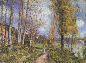 Near The Seine At By — Alfred Sisley