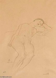 Nu Repose, From Huits Nus — Léonard Tsuguharu Foujita, Expressionism