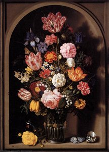 Bouquet Of Flowers In A Vase — Ambrosius Bosschaert Der Ältere, Baroque
