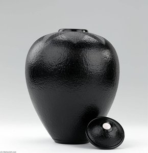 Black Textured Jar — John Jordan