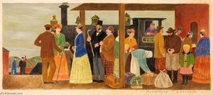 Railroad Station 1880 (mural study, St. Joseph, Missouri Post Office and Courthouse)