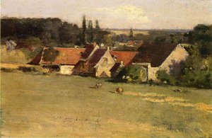 Farmhouse At Grez — Theodore Robinson