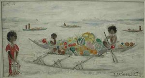 Pirogue Allant Au Marché (vate) — Tatin D'avesnieres Robert