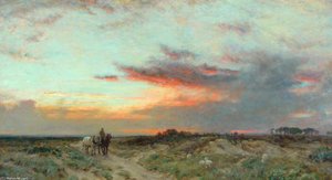 Across The Moor At Sunset — Ernest Albert Waterlow