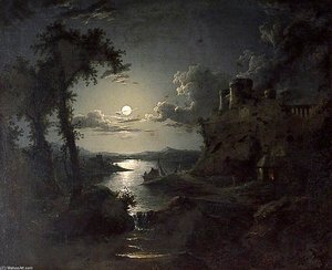 Moonlit Estuary Scene