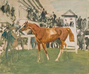 Study For 'the Unsaddling Enclosure, Epsom' - — Sir Alfred James Munnings
