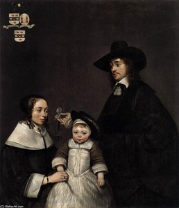The Van Moerkerken Family — Gerard Ter Borch, Baroque Realism