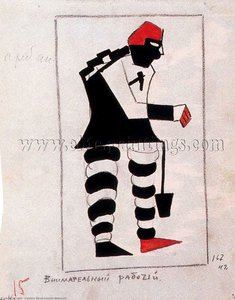 Attentive Worker — Kazimir Malevich