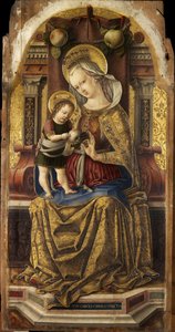 Madonna And Child Enthroned — Carlo Crivelli, Early Renaissance