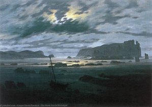 The North Sea In Moonlight — Caspar David Friedrich, Romanticism