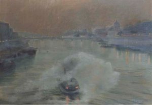 Twilight - A View From Pont Du Caroussel, Paris — Jacques-émile Blanche