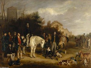 A Shooting Party At Ranton Abbey, Staffordshire — Sir Francis Grant, Academic Realism