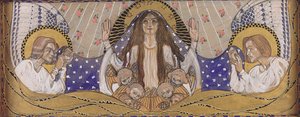 Am Steinhof Church, Design For The Left Side Altar Our Lady Of Mercy — Koloman Moser