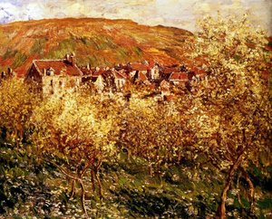 Apple Trees In Blossom — Claude Monet, Impressionist Painting