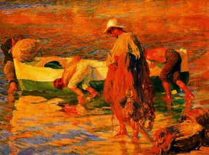 Golden Reflection — José Mongrell Torrent, Impressionism