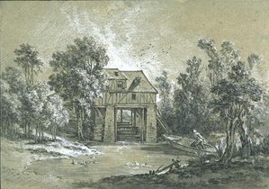Landscape With A Mill — Jean-baptiste Oudry