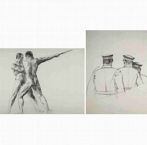 Figure Study Of Men And Figure Study Of Soldiers — Leon Kroll