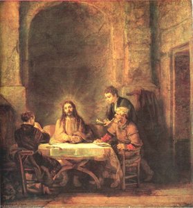 Supper At Emmaus — Rembrandt Van Rijn, Baroque