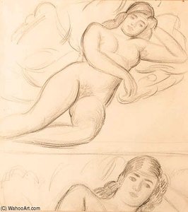 Reclining Female Nude — Mark Gertler