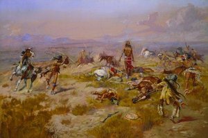 The Death Song Of Lone Wolf — Charles Marion Russell