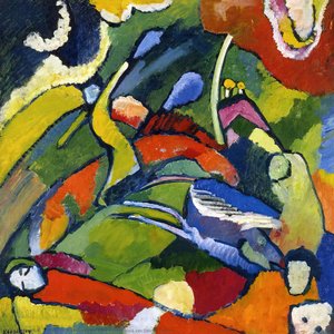 Two Riders And Reclining Figure — Wassily Wassilyevich Kandinsky, Expressionism