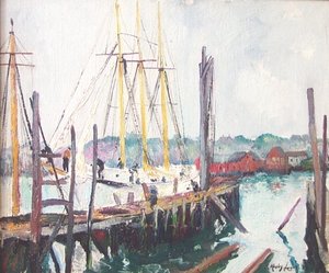 Fishing Boats, Gloucester Massachusetts — Richard Hayley Lever