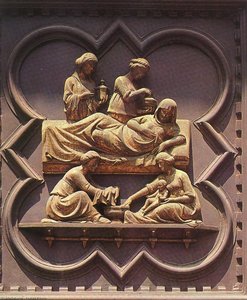 Рођење Јована Крститеља (панел Јужнохрдљивих Врата) — Andrea Pisano, Gothic Renaissance