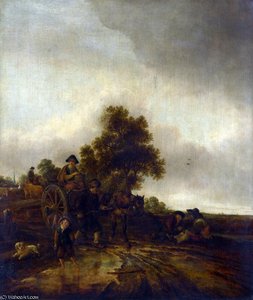 A Landscape with Peasants and a Cart