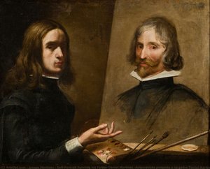 Self-portrait Painting His Father Daniel Martínez (autorretrato Pintando A Su Padre Daniel Martínez) — Jusepe Martínez