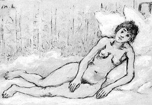 Reclining Nude 1 — Mikhail Fiodorovich Larionov