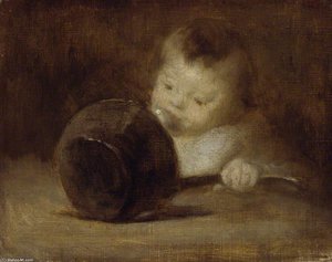 Enfant Avec Une Casserole — Eugène Anatole Carrière