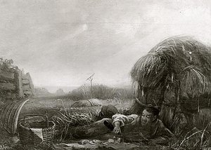 Man Eating In A Field, (painting) — David Gilmour Blythe