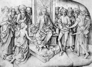 Judgement Of Solomon — Martin Schongauer