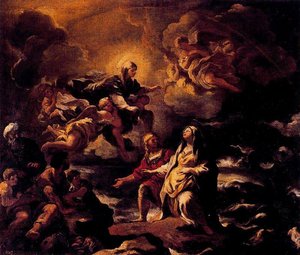 Saint Saved From A Shipwreck — Luca Giordano