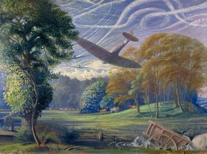 Southern England Spitfires Attacking Flying Bombs — Walter Thomas Monnington