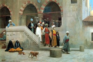 Leaving The Mosque — Jean-léon Gérôme