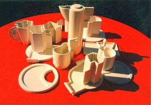 Post-suprematist Architectural Dishes — Lazar Markovich Khidekel, Suprematism