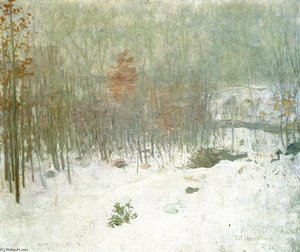 Woods In Snow — Julian Alden Weir