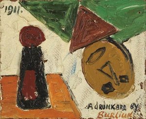 A Drunkard — David Davidovich Burliuk