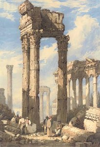 The Temple Of Saturn And The Temple Of Vespasian, The Forum, Rome — Samuel Prout