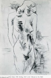 Nude Study — Georges Braque, Cubist Analytical