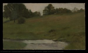 In Fosset. Twilight (a Fosset. Un Crépuscule) — Fernand Edmond Jean Marie Khnopff, Symbolist Movement