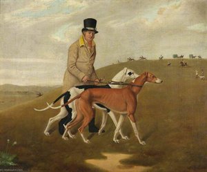 A Huntsman and Two Greyhounds, Called ‘Dorset’ and ‘Dewdrop’