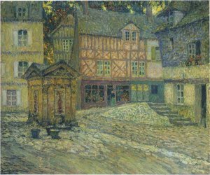 Place De Puits En Honfleur — Henri Le Sidaner