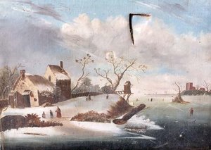European Skating Scene, (painting)
