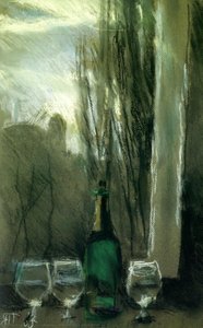 Still Life with a Green Bottle
