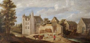 View Of The Artist's House 'de Drij Toren', Near Perk — David Teniers The Younger, Baroque