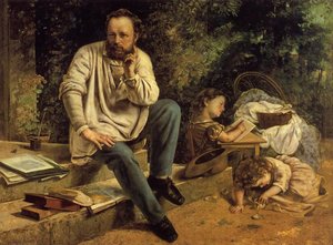 Portrait Von P.-j. Proudhon Im Jahr 1853 — Gustave Courbet, Realist Painting